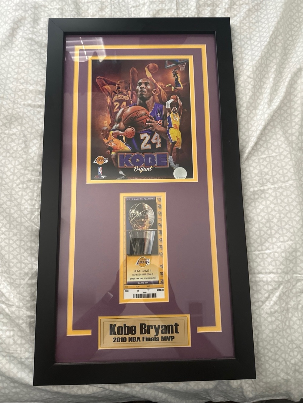 Kobe Bryant Framed Lakers Purple & Gold Wall Art